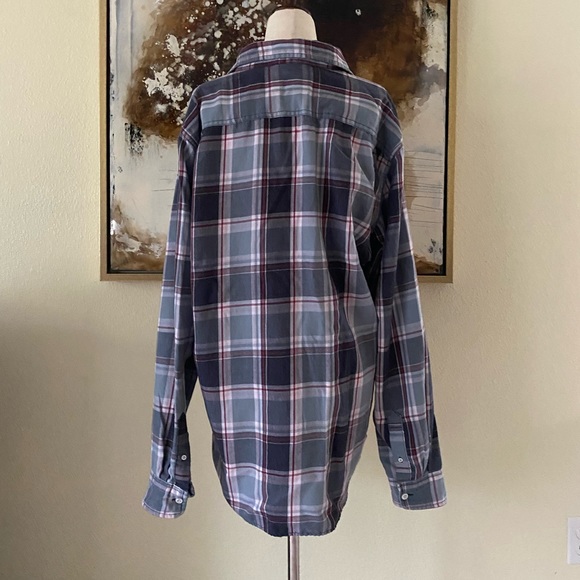 Weatherproof Vintage mens plaid flannel button down shirt size Large EC - Picture 7 of 10